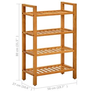 ชั้นวางรองเท้าไม้โอ๊คธรรมชาติทรงกะทัดรัด แข็งแรง ทนทาน ดีไซน์สวยงาม - Product Image 6