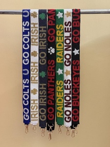 Lightweight Handmade Durable Build Team Color Fully Customizable Names and Logo Special Gameday Perfect for Beaded Purses <b>Straps</b> - Product Image 3