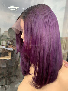 Bob Layer Cut Bone Straight Cabello humano real con flecos Longitud corta del hombro de Vietnamhairluxury - Product Image 6