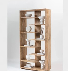 Modern <b>Wooden</b> Tiered <b>Bookcase</b> 6-Shelf Freestanding Rustic Design Living Room Home Furniture - Product Image 6
