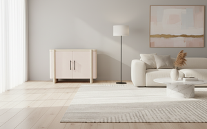 Aparador Moderno de 2 Puertas de Roble Macizo para Sala de Estar - Almacenamiento Resistente al Agua con Diseño Minimalista - Product Image 5