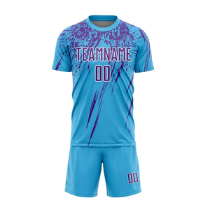 Comfortable Mens Soccer Uniform Sets Summer Short Sleeve 100% Polyester Quick Dry Breathable <b>Light</b> Weight Wholesale Top Selling - Product Image 5