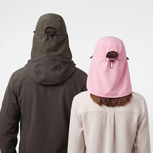 Gorra de béisbol estilo pareja para exteriores con protección solar, gorra con solapa para el cuello a juego, gorra parasol de color liso al por mayor, gorra con solapa para el cuello de corona suave - Product Image 2