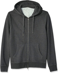 แขนยาวสีดำ Hoodies ขนแกะซิป Hoodies 100% ฝ้าย Hoodies - Product Image 5