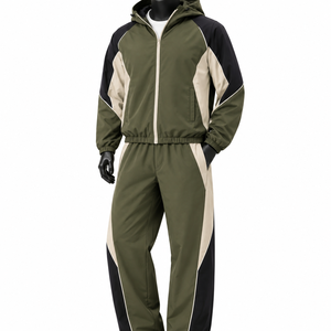 Pantalones de chándal con capucha y cordón para hombre, con diseño liso, para minoristas de ropa urbana y deportiva, al por mayor - Product Image 5