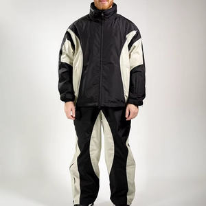 High Quality Nylon Windbreaker Tracksuits Custom Design Solid Streetwear Lightweight Breathable Sports <b>Men</b> OEM - Product Image 4