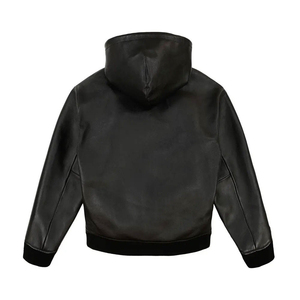 Custom Men's 100% Polyester Windproof Oversized Hoodie <b>Jacket</b> Ribbed Cuffs Hooded Casual Winter Outerwear OEM ODM Wholesale - Product Image 2