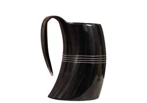 Mug en corne artisanal imperméable de forme naturelle, taille L, pour décoration de fêtes et cadeau d'affaires - Product Image 6