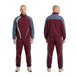 Conjuntos de Chaqueta Cortavientos Personalizados de Nailon y Poliéster, Color Borgoña y Azul Marino, Chaqueta Deportiva Ligera para Viajes, Fitness y Deportes al Aire Libre - Product Image 3