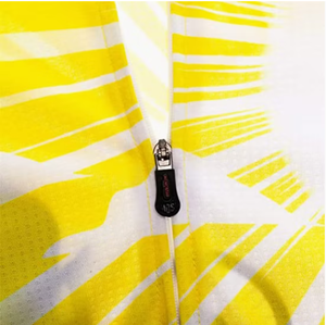 Maillot de Ciclismo de Manga Corta para Hombre, Transpirable, con Cierre Frontal, Diseño Deportivo, para Verano, Estampado de Atardecer Amarillo - Product Image 4