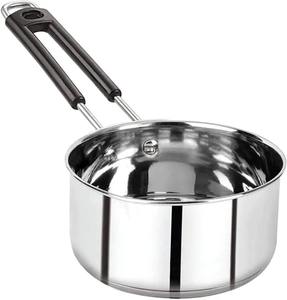 Casserole en acier inoxydable avec poignée en bois, compatible induction, faitout, casserole à lait, petit ustensile de cuisine - Product Image 3