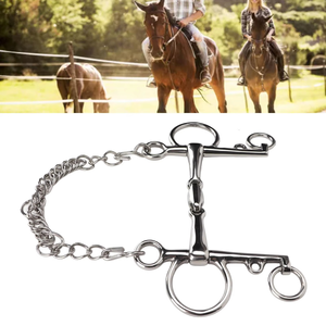 Morsure de cheval professionnelle confortable pour l'entraînement, robuste, facile à contrôler avec chaîne, fabriqué au Pakistan - Product Image 2