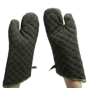 Custom Eco-Friendly Linen <b>Oven</b> Mitts Heat Resistant BBQ Kitchen <b>Gloves</b> Sublimation Style Logo Printed Cotton for Cooking Baking - Product Image 5