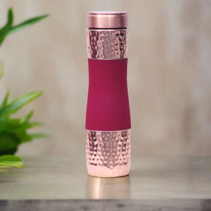 Pure <b>Copper</b> <b>Bottle</b> for Water Storage Leakproof Lid Ayurvedic Health Drinkware Eco Friendly Reusable <b>Bottle</b> 1000ml - Product Image 4