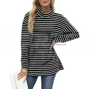 Sweat-shirts d'hiver pour femmes 2024 à manches longues en tissu tissé, couleurs personnalisées, haute qualité, nouveau style, sweats à capuche avec logo frontal et col roulé - Product Image 2