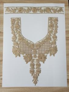 Elegantes diseños de bordado a mano para el cuello, estilos tradicionales y modernos, parches para mujer, apliques bordados personalizados para coser en la ropa. - Product Image 6