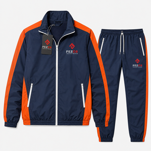 Windbreaker Custom <b>men's</b> PolyesterJacket and <b>Shorts</b> Tracksuit Set Full <b>Zip</b>-Up Nylon Windbreaker Suit Wholesale Rate OEM - Product Image 1