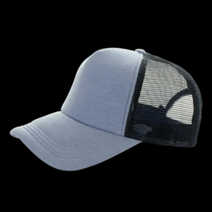 Gorra Trucker Unisex de 6 Paneles, Malla Gris y Naranja en Contraste, Cierre Trasero Ajustable, Estilo Casual para Adultos - Product Image 4