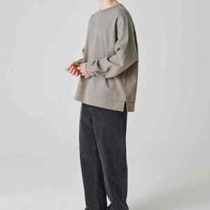 OEM Supplier Autumn Winter Fashion <b>Sweat</b> Shirt Embroidery logo Crewneck Sweatshirts Men 400GSM Heavy Fleece Custom Men's Hoodies - Product Image 4