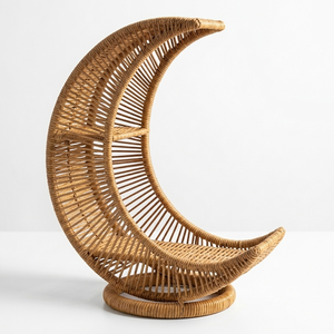 Panier décoratif en rotin en forme de croissant de lune pour Ramadan ou l'Aïd, taille moyenne, pour décoration intérieure, panier en forme de croissant pour la fête du Ramadan - Product Image 2