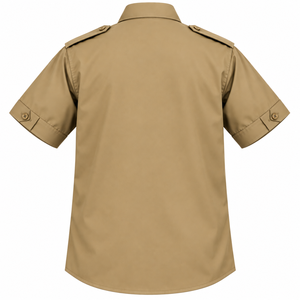 Chemise de sécurité pour homme de haute qualité, manches courtes, tenue de travail d'été, couleur unie, logo personnalisé, uniforme en polyester/coton - Product Image 2