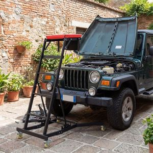 Heavy-Duty 400 LBS Capacity Topside Creeper for Auto Repair 4-<b>Level</b> Height Adjustable and Foldable Engine Creeper - Product Image 2