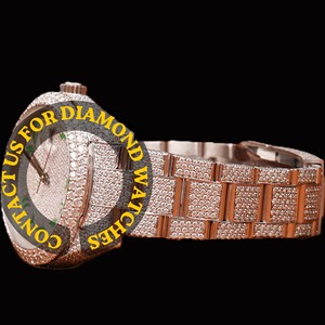 Wholesale Price Customized Round Dial Green Arabic Numerals Full Iced Moissanite Diamond Premium Collection Professional Wear - Product Image 2