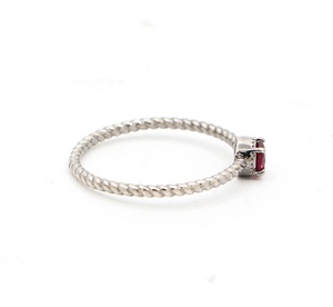 Twisted Natural Geometric <b>Garnet</b> Gemstone Bezel Set IGI Certified 925 Sterling <b>Silver</b> Handmade Unisex <b>Ring</b> Jewelry for Wholesale - Product Image 2