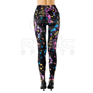 Leggings de sport sublimés de qualité supérieure pour femmes, taille haute, tissu flexible, vêtements de yoga, de course et de fitness tendance. - Product Image 3