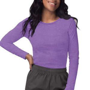 T-shirt médical extensible confortable à manches longues en jersey 4 directions pour infirmière – Haut d'hôpital d'été - Product Image 2