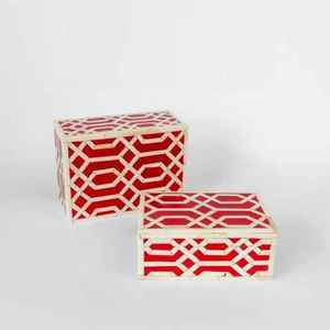 Eco-friendly Portable <b>Waterproof</b> Rectangle Shape Jewelry <b>Boxes</b> Custom <b>Storage</b> Primeum Quality Luxury Bone Inlay - Product Image 2