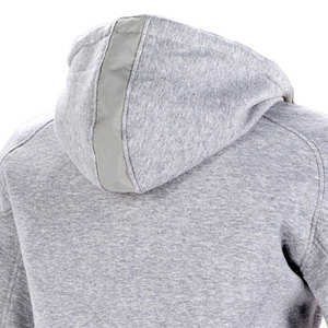 Sweat à capuche gris pour homme, coupe ample, couleur unie, décontracté, écologique, printemps, 100% polyester, personnalisable, avec poches - Product Image 6