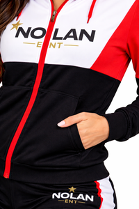 ชุดเซ็ตแทรคสูทลูกไม้สไตล์สตรีทแวร์พร้อมโลโก้สั่งทำสำหรับผู้หญิง ปี 2026 สินค้าขายดี ขายส่งเสื้อผ้ากีฬา - Product Image 2