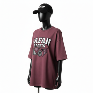 T-shirt oversize pour femme en coton de haute qualité, respirant, toucher doux, impression en relief, logo personnalisé, t-shirts oversize en coton pour femme - Product Image 4