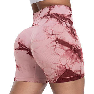 Shorts de yoga taille haute à imprimé écossais simple pour femme, taille élastique, extensibles dans les quatre sens, en Spandex/Polyester, pour l'entraînement - Product Image 5