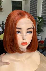 วิกผมบ๊อบทรงตรงจากเวียดนามเส้นผมลูกไม้ด้านหน้าใส300ก. 10 "จากร้านเรกมีกระดูกสองชั้น - Product Image 4