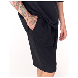 Ensemble de t-shirts en coton écologique pour hommes, vêtements de sport d'été, tenue en deux pièces, t-shirt à col rond, shorts, tenue décontractée, survêtement de sport - Product Image 6