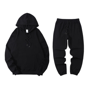 Custom <b>Men's</b> Winter Hoodies Sets Embroidery Unisex Blank Logo Printing Sublimation <b>Pullover</b> Sweat Suit Tracksuit 100% Cotton - Product Image 2