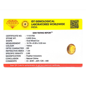 3 Carat Golden Citrine Loose Gemstone Pear Cut IGI Certified for Fine Jewelry - Product Image 4