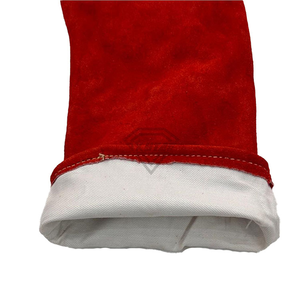 Gants de soudage en cuir de vachette rouge premium, résistants à la chaleur, protection de travail, équipement de sécurité robuste, fournisseur industriel - Product Image 3