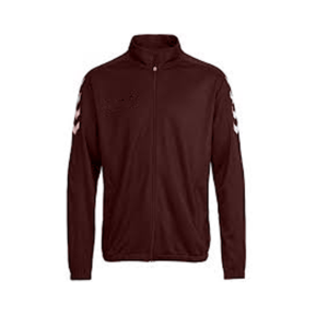 Men's Maroon Full-Zip Racer <b>Jacket</b> Solid Color Sporty Stand Collar Polyester <b>Long</b> Sleeve Autumn Wear Regular Fit Breathable - Product Image 1