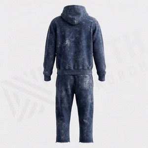 Manufacturer Acid Wash <b>Tracksuit</b> Customized Color All Size New Style For Men Gym Workout Athletic Activewear Joggers Set - Product Image 2