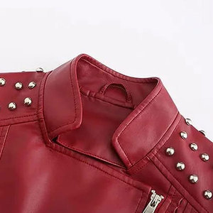 Chaqueta de Invierno Transpirable de Cuero Genuino para Mujer, Fabricante OEM ODM, Abrigo de Motociclista a la Moda, Logotipo Personalizado, Marca Privada - Product Image 5