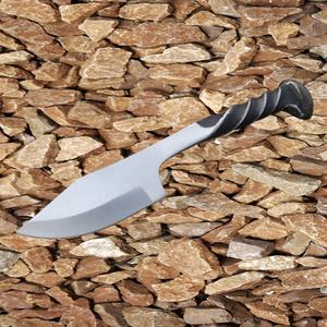 Couteau de cuisine professionnel médiéval en acier à haute teneur en carbone forgé avec fourreau en cuir de peau de vache finition damas - Product Image 5