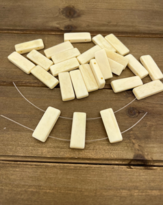 Cuentas espaciadoras de hueso natural hechas a mano con 2 agujeros, 1 pulgada, temática animal, para uso diario de FAIZACRAFT (FC-7920) - Product Image 4