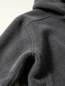 Mens Hoody Dark Grey Fleece Zip Up Hoodie Oversized Hooded Jacket Warm Polar Fleece <b>Zipper</b> <b>Sweatshirt</b> Winter Streetwear Hoodie - Product Image 4