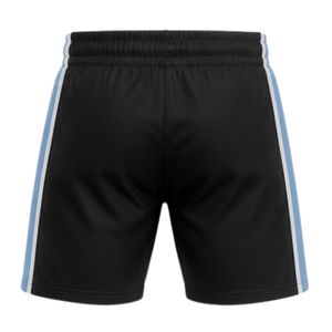 Men Black Sublimated Ice Hockey Printed Shorts Polyester Drawstring Side Stripe <b>Sports</b> Shorts Team Training Performance <b>Apparel</b> - Product Image 2