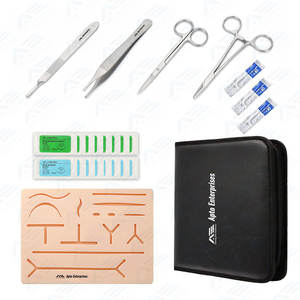 Almohadilla de costura Nuevo juego de sutura de cirugía menor profesional Kit de instrumentos quirúrgicos de acero inoxidable Examen médico todo en uno - Product Image 1