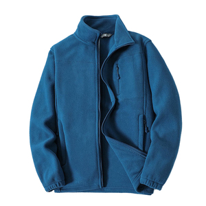 Veste polaire unisexe chaude et décontractée pour l'hiver, avec fermeture éclair, col montant, imprimé XL et teinture unie – Grande Vente - Product Image 2
