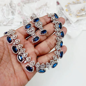 Luxury Silver Plated Imitation Classic Bridal Wedding Jewelry <b>Set</b> - Product Image 1